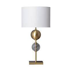 Foto van Bussandri - klassieke tafellamp - metaal - klassiek - e27 - l:33cm - voor binnen - woonkamer - eetkamer - slaapkamer -