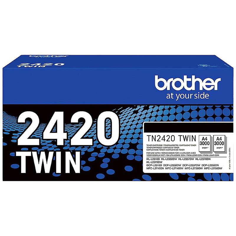 Foto van Brother toner tn-2420twin tn2420twin origineel zwart 3000 bladzijden