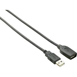 Foto van Renkforce usb-kabel usb 2.0 usb-a stekker, usb-a bus 10.00 m zwart vergulde steekcontacten rf-4096104