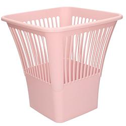 Foto van Plasticforte afvalbak/vuilnisbak/kantoor prullenbak - plastic - roze - 30 cm - prullenmanden