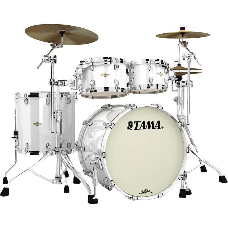 Foto van Tama ma42tzs-pwh starclassic maple piano white 4d. shellset