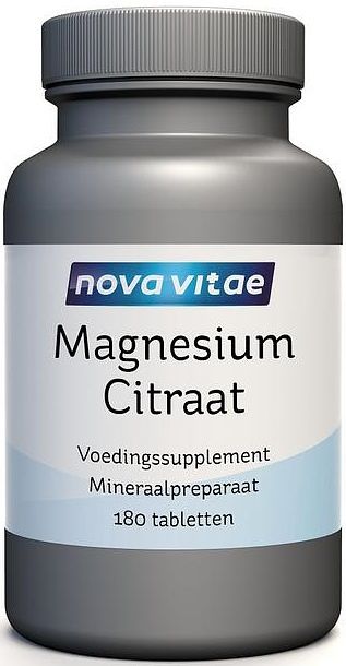 Foto van Nova vitae magnesium citraat 200mg tabletten 180st