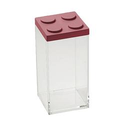 Foto van Stapelbare, brickstore bewaarcontainer hoog, 1,5l, rood - kunststof - omada