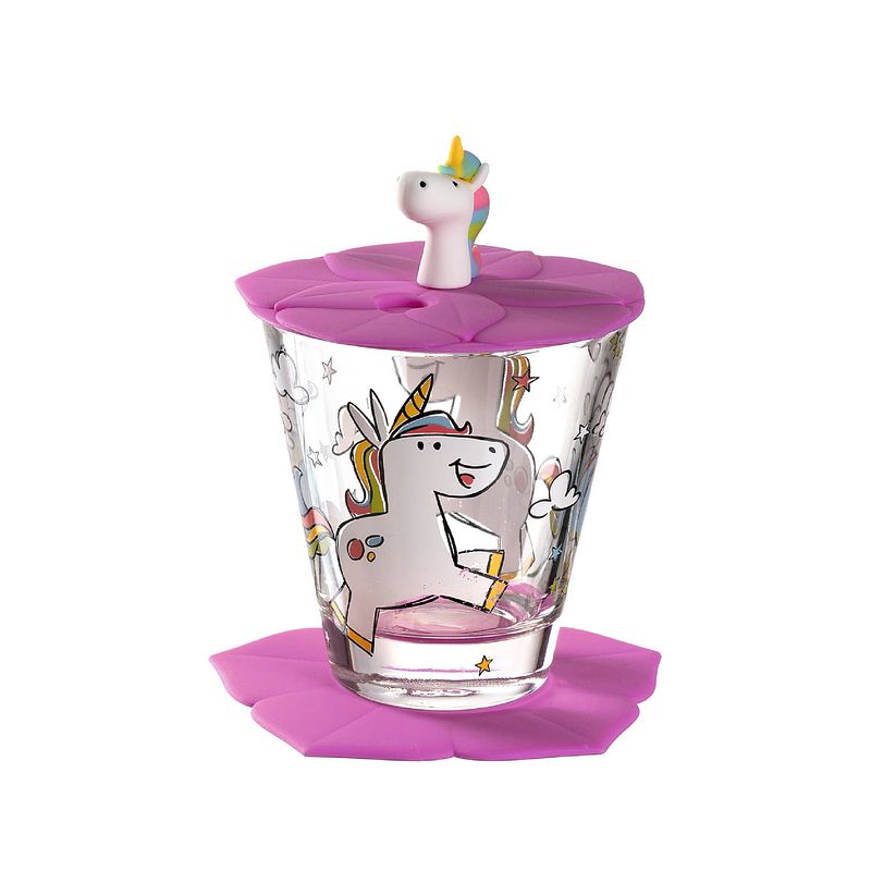 Foto van Leonardo kinderglas set bambini unicorn 215 ml - 3-delig