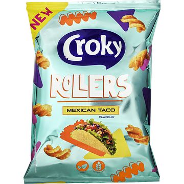 Foto van Croky rollers mexican taco flavour 100g bij jumbo