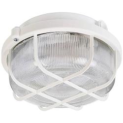 Foto van Deko light syrma rund weiß 401014 buitenplafondlamp, buitenlamp (wand) e27 wit