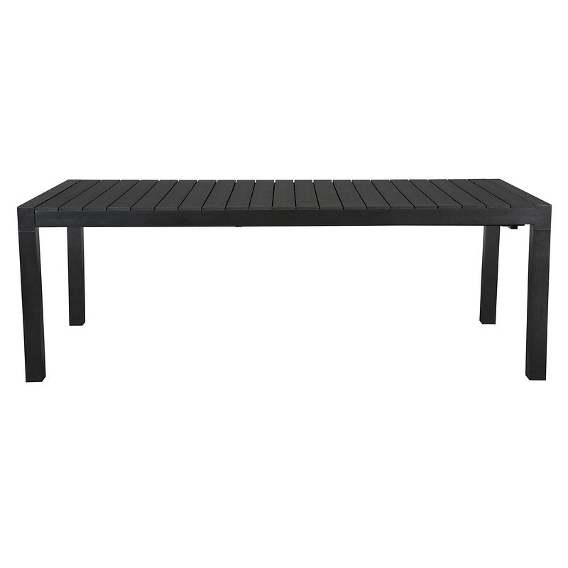 Foto van Efour tuintafel, incl. 1 inlegplaat l 205/275 cm zwart/zwart.