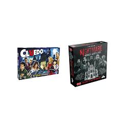 Foto van Spellenset - bordspel - 2 stuks - cluedo & nightmare horror adventures