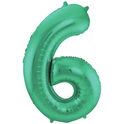Foto van Folat folieballon metallic mat 's6's 86 cm groen
