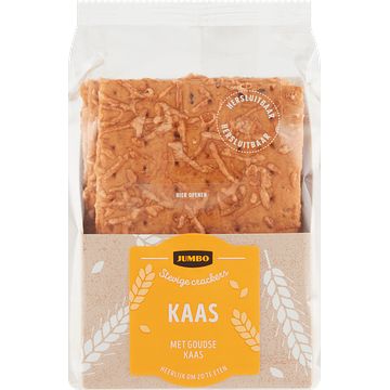 Foto van Jumbo stevige crackers met goudse kaas 210 g