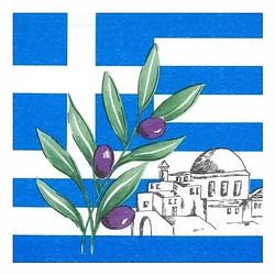 Foto van 50x griekenland landen thema servetten - feestservetten