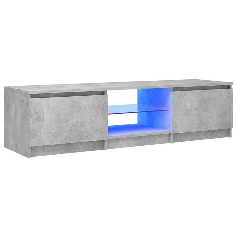 Foto van Infiori tv-meubel met led-verlichting 140x40x35,5 cm betongrijs