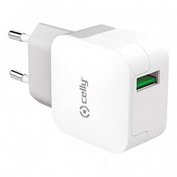 Foto van Celly thuislader turbo charger single usb 2.4a wit