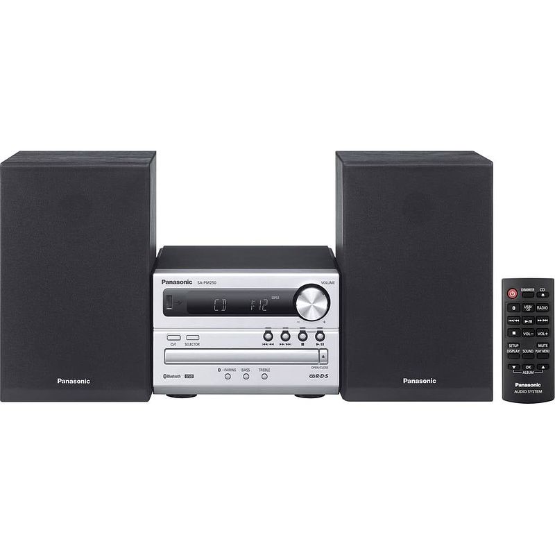 Foto van Panasonic sc-pm250eg-s stereo set zilver