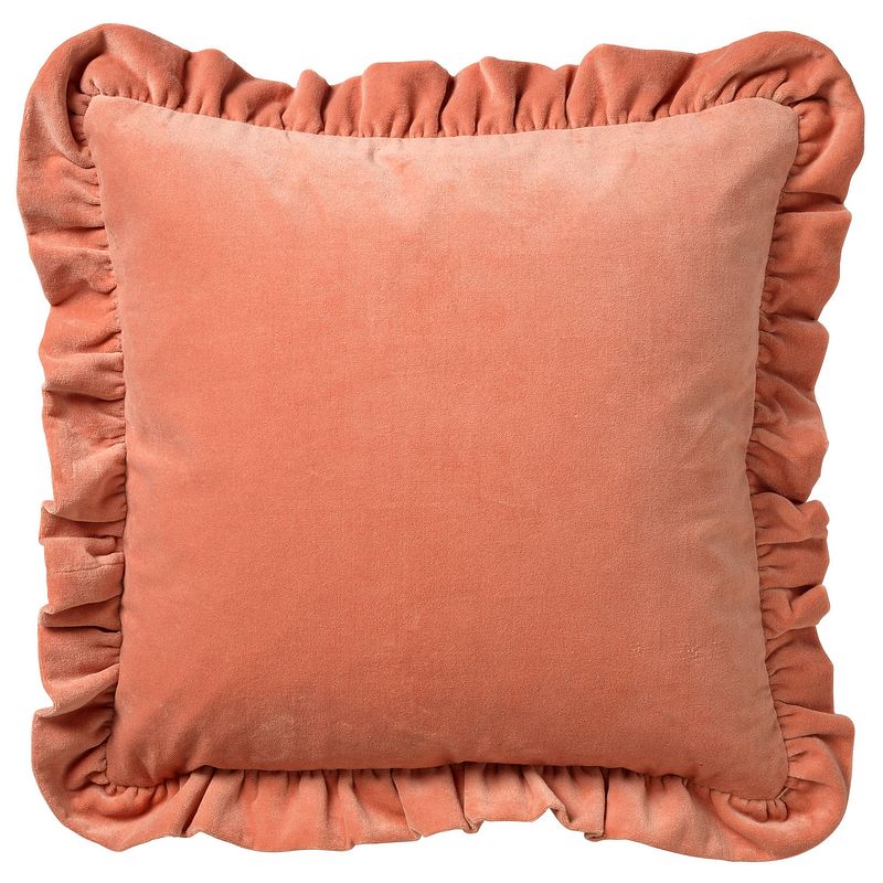 Foto van Dutch decor yara - kussenhoes velvet muted clay 45x45 cm - roze - roze