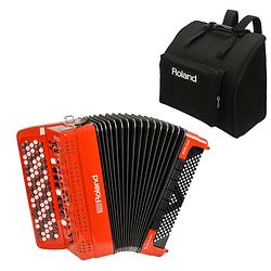 Foto van Roland fr-4xb rd v-accordion knoppenklavier rood met gratis tas