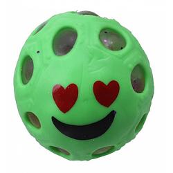 Foto van Jonotoys stressbal emoji hartje junior 6 cm rubber groen