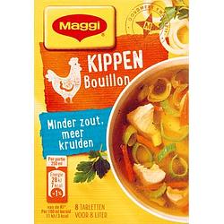 Foto van Maggi minder zout bouillon kippen bouillon blokjes pakje 8 ltr. 72g bij jumbo