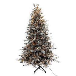 Foto van Wintervalley trees - kunstkerstboom george met led verlichting - 180x118cm - besneeuwd