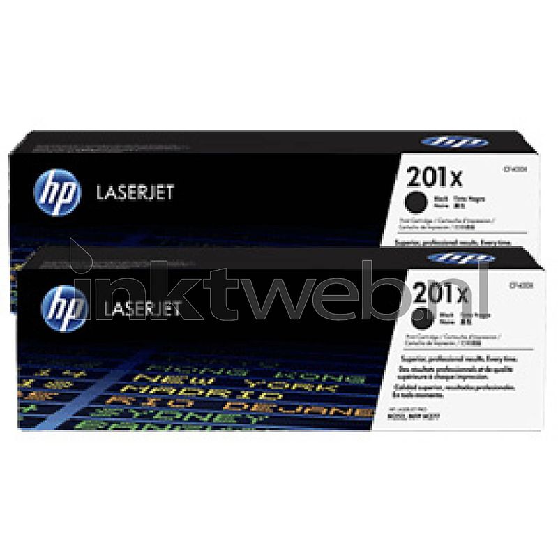 Foto van Hp 201x 2-pack zwart toner