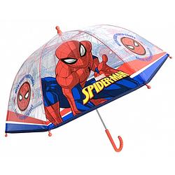 Foto van Chanos paraplu spiderman rood/transparant 45 cm
