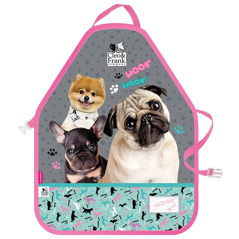 Foto van Cleo & frank kinderschort woof junior polyester grijs/roze