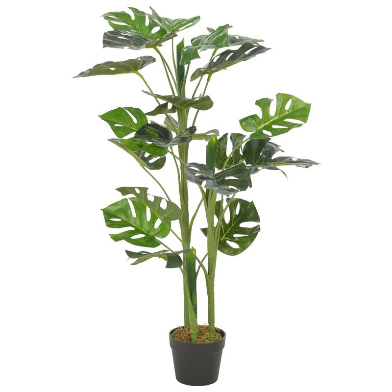 Foto van Vidaxl kunstplant met pot monstera 100 cm groen