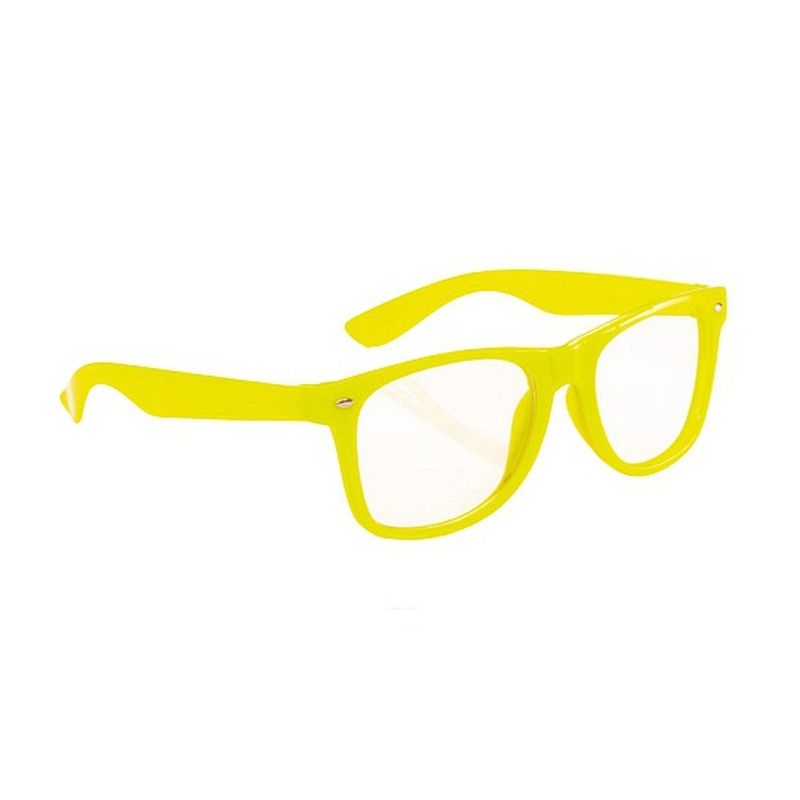 Foto van Neon verkleed bril fel geel - verkleedbrillen