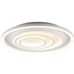 Foto van Led plafondlamp - plafondverlichting - trion kamaro - 40w - dimbaar - aanpasbare kleur - afstandsbediening - rond - mat