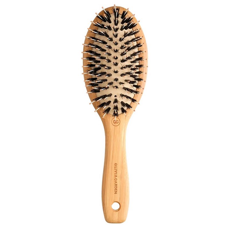 Foto van Olivia garden healthy hair bamboo collection ionic combo paddle brush borstel hh-p6 1stuks