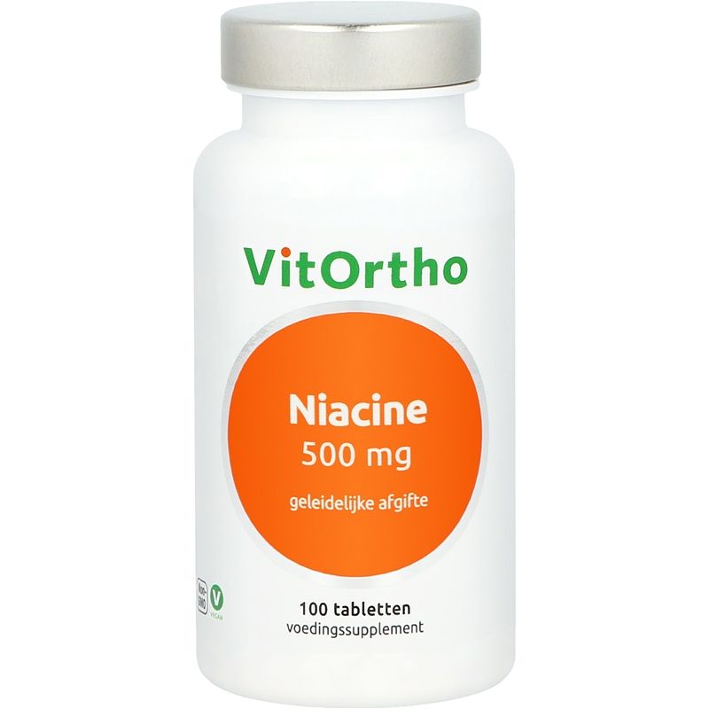 Foto van Vitortho niacine tabletten 500mg