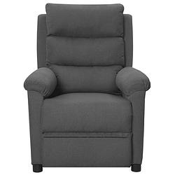 Foto van The living store fauteuil verstelbaar stof donkergrijs - fauteuil