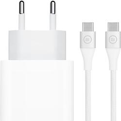 Foto van Apple power delivery oplader 20w + usb c kabel nylon wit 1,5m