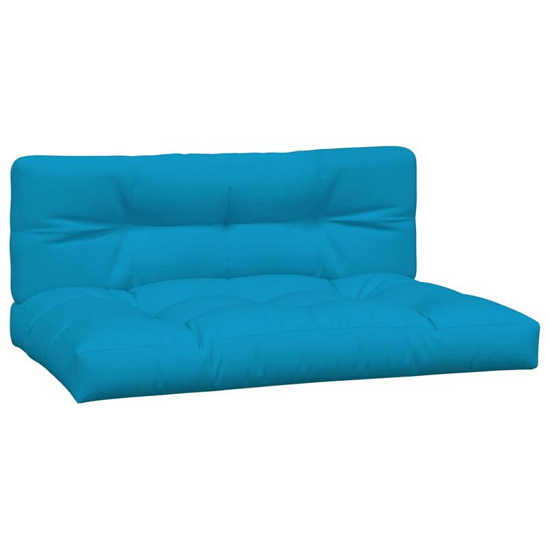 Foto van Vidaxl bankkussens pallet 2 st blauw