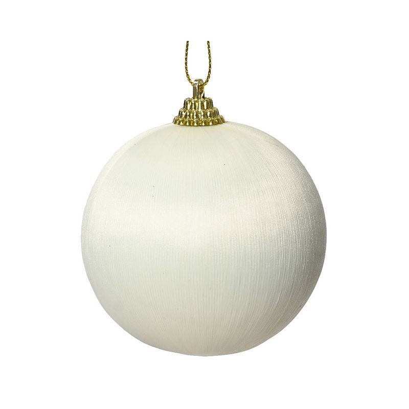 Foto van Decoris - kerstbal foam d8 cm wolwit i kerst