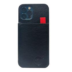 Foto van Hem luxe lederen back cover - geschikt voor iphone 13 pro max - zwart - telefoonhoesje / achterkant voor 3 pasjes