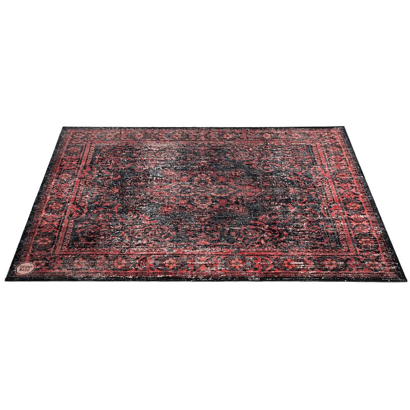 Foto van Drumnbase vp185-rbl vintage persian black red drum/stage mat 185 x 160 cm