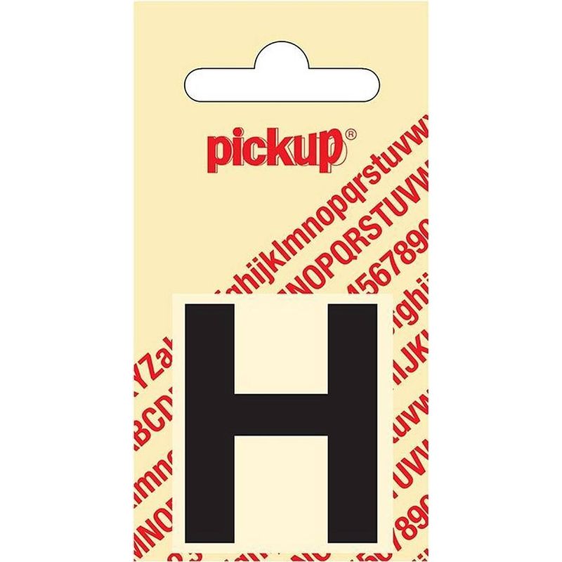 Foto van Plakletter helvetica 40 mm sticker zwarte letter h