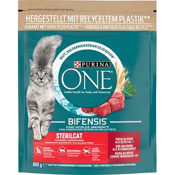 Foto van Purina® one sterilcat rijk aan rund kattenvoer 800gr bij jumbo