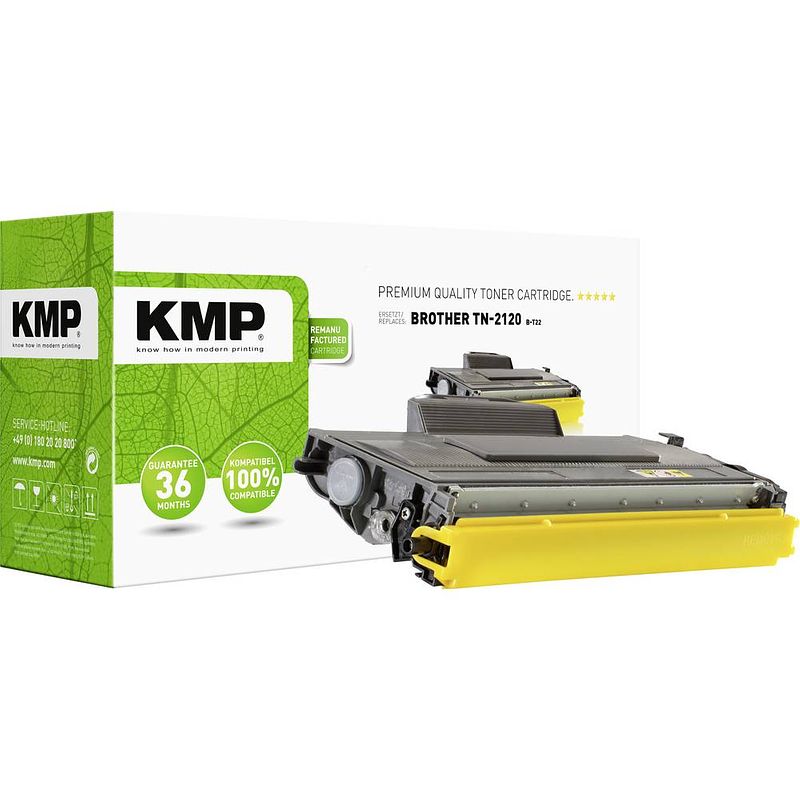 Foto van Kmp toner vervangt brother tn-2120, tn2120 compatibel zwart 5000 bladzijden b-t22