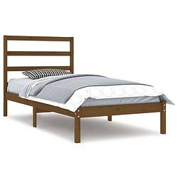 Foto van Vidaxl bedframe massief grenenhout honingbruin 100x200 cm