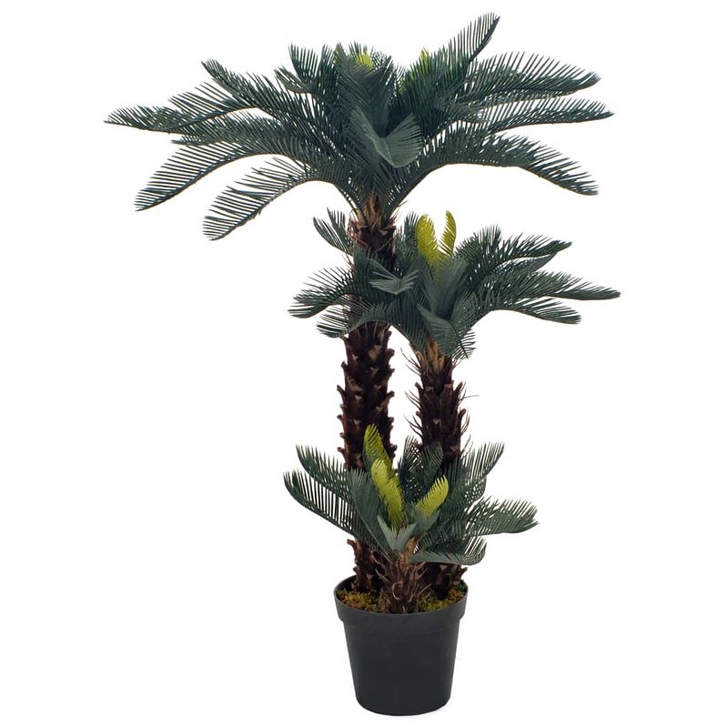 Foto van Vidaxl kunstplant met pot cycaspalm 125 cm groen