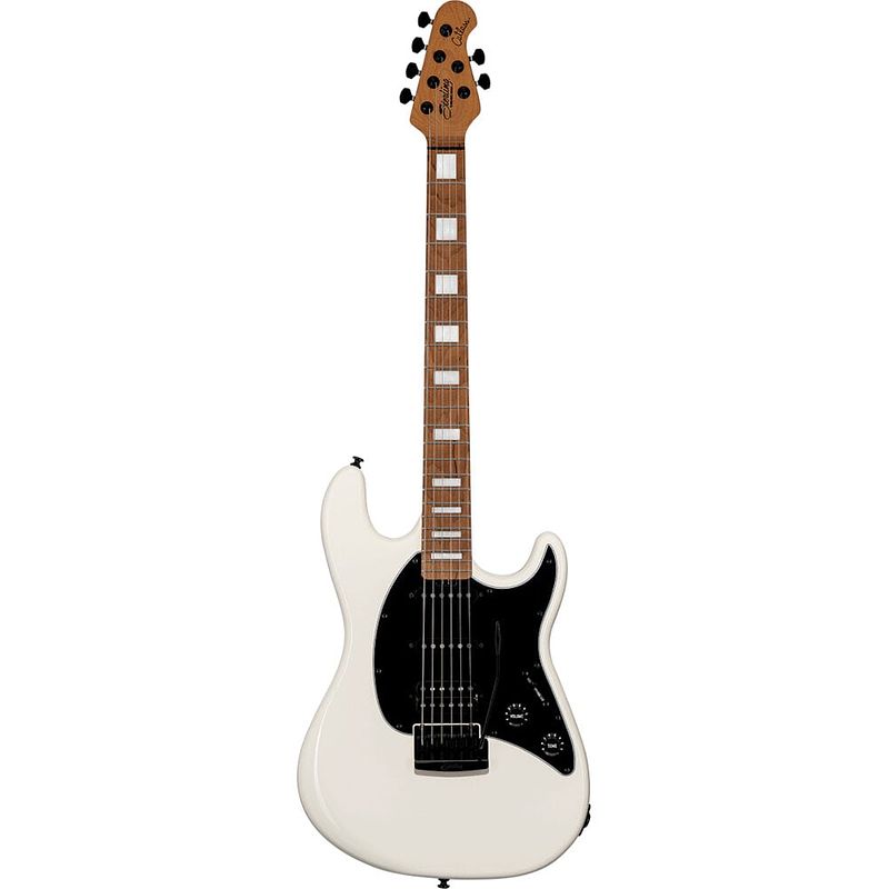 Foto van Sterling by music man cutlass ct50 plus chalk elektrische gitaar met mid boost