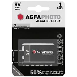 Foto van Agfaphoto ultra 6lr61 9v batterij (blok) alkaline 9 v 1 stuk(s)