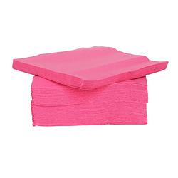 Foto van 40x stuks luxe kwaliteit servetten fuchsia roze 38 x 38 cm - feestservetten