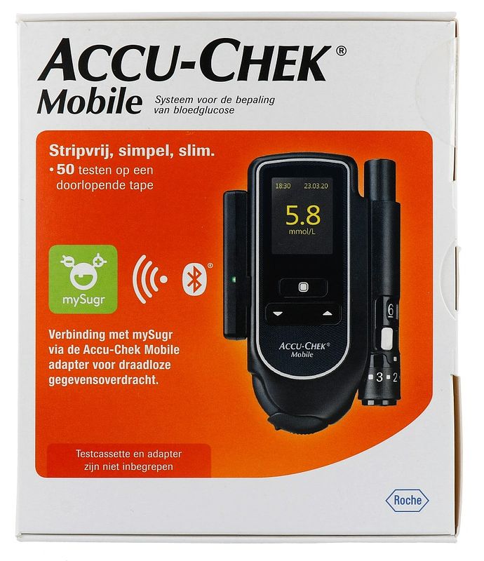 Foto van Roche accu-chek mobile bloedglucosemeter