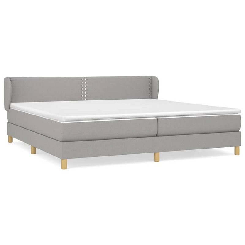 Foto van The living store bed - boxspring - 203x203x78/88 cm - pocketvering matras - middelharde ondersteuning - huidvriendelijk