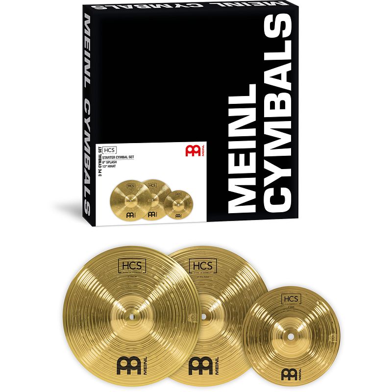 Foto van Meinl hcs-cs1 starter cymbal set bekkenset 8-13