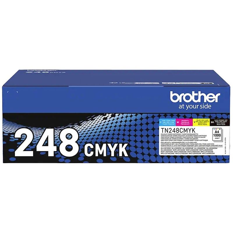 Foto van Brother toner multipack tn-248val tn248val origineel zwart, cyaan, magenta, geel 1000 bladzijden