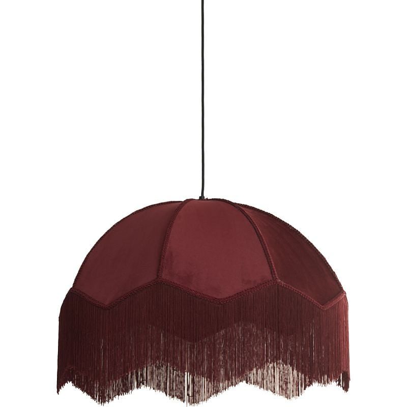 Foto van Hanglamp malagia velvet bordeaux 50cm